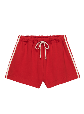 The Stripe Eco-Terry Short in Tomato