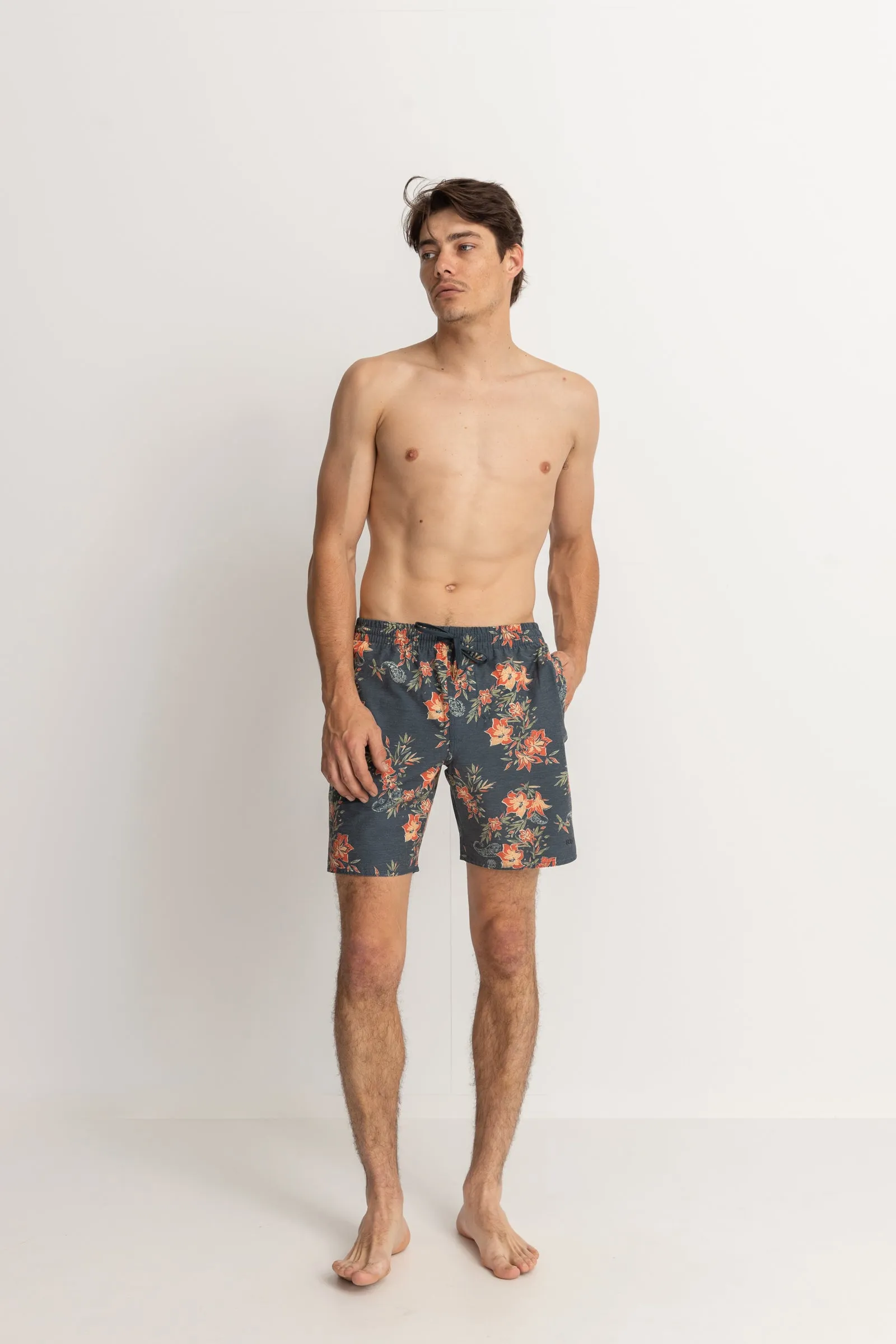 Tropical Paisley Beach Short Navy