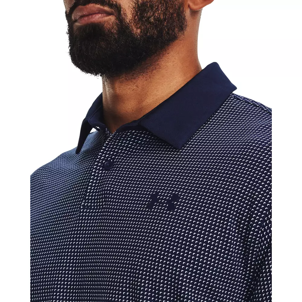 'Under Armour' Men's T2G Printed Polo - Midnight Navy