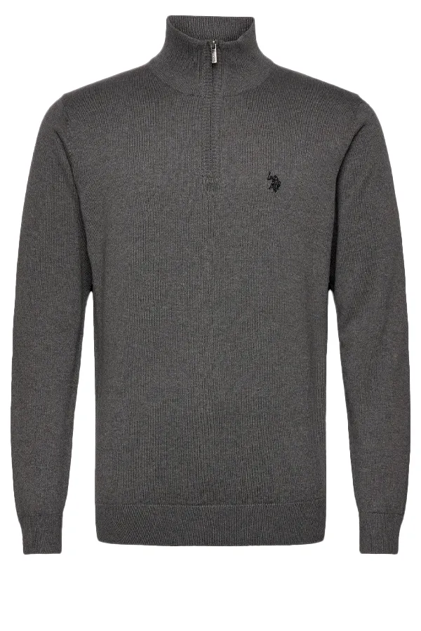 U.S. POLO ASSN. Half-Zip Knit Brison Dark Grey