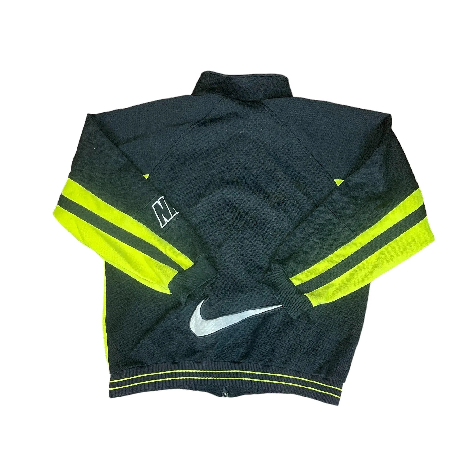 Vintage 90s Black + Yellow Nike Jacket - Large