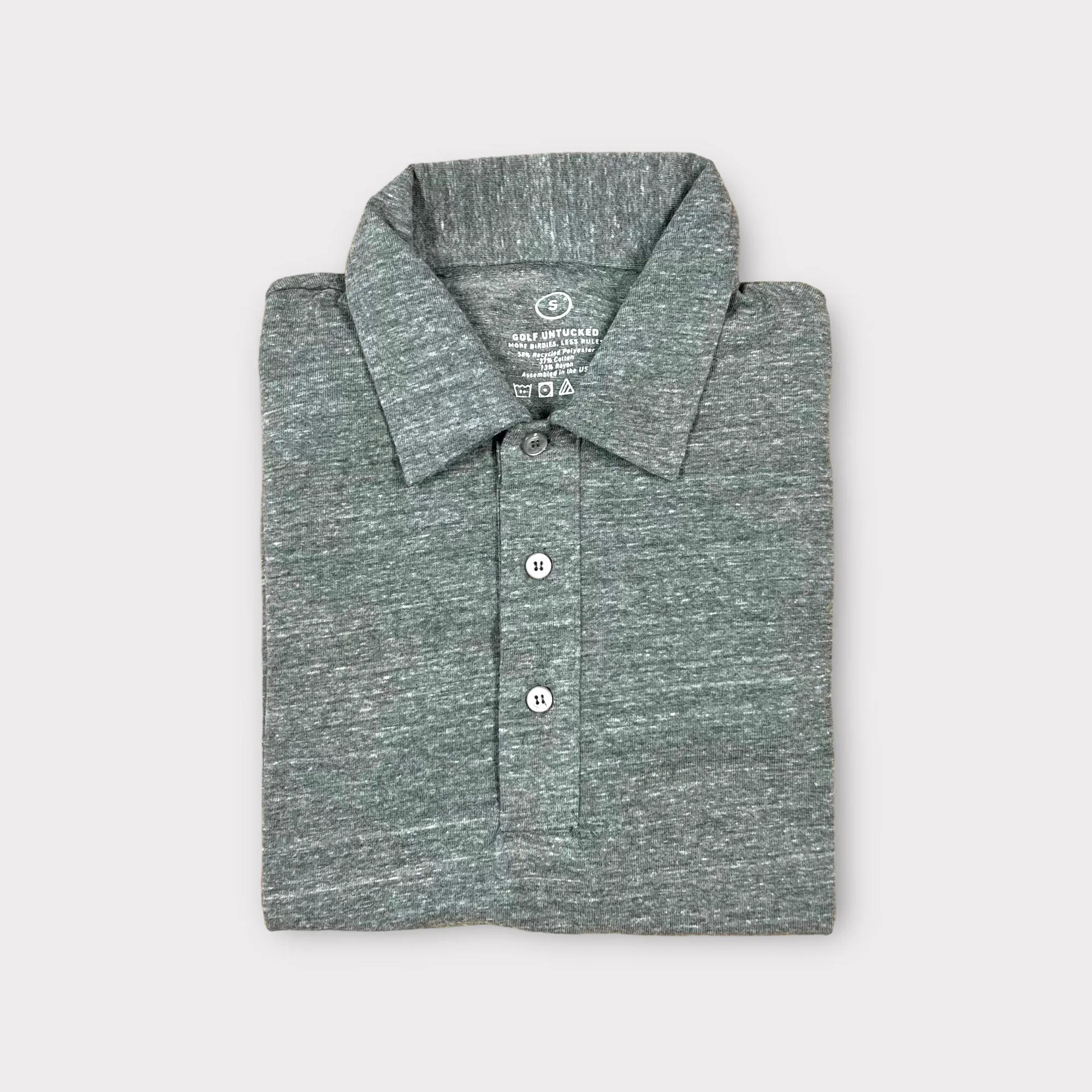 Vintage Comfort Polo- Light Heather Gray