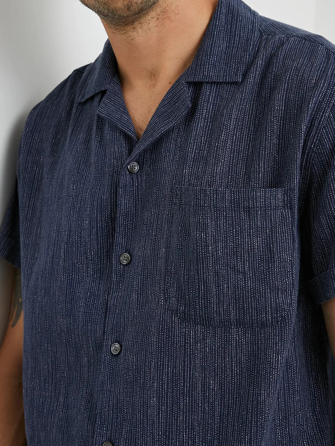 Waimea Short Sleeve Shirt - Matrix Navy Pearl