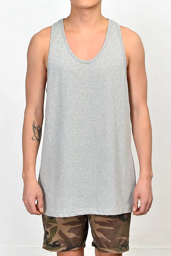 White Black Heather Gray Casual Sleeveless Tshirts Mens Tees Tanks Tops Basic Made in Korea 100% Washed Cotton Loose fitted