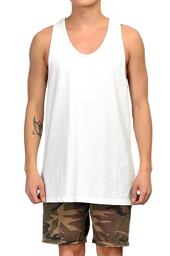 White Black Heather Gray Casual Sleeveless Tshirts Mens Tees Tanks Tops Basic Made in Korea 100% Washed Cotton Loose fitted