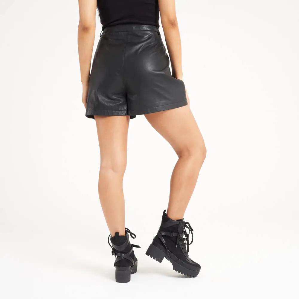 Women's Real Leather Shorts - Barneys Originals