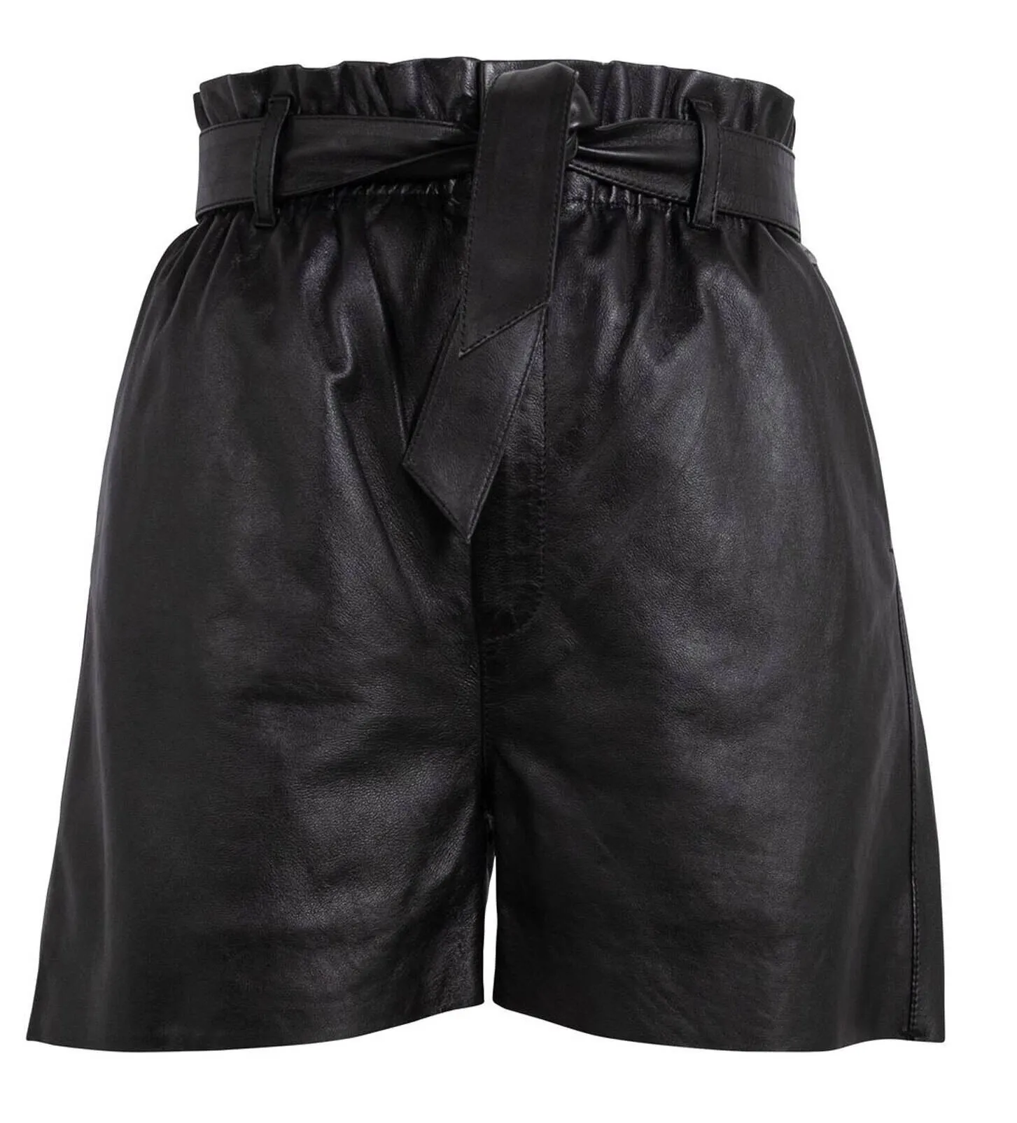 Women's black leather shorts lizz