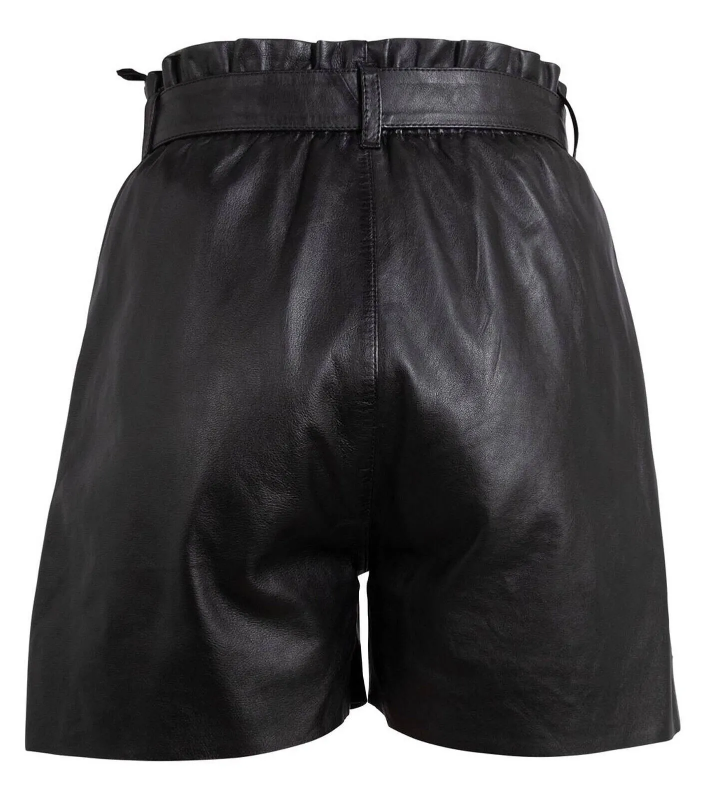 Women's black leather shorts lizz