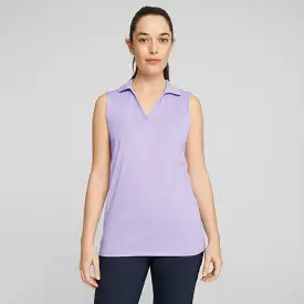 Women's CLOUDSPUN Coast Sleeveless Golf Polo | Vivid Violet Heather