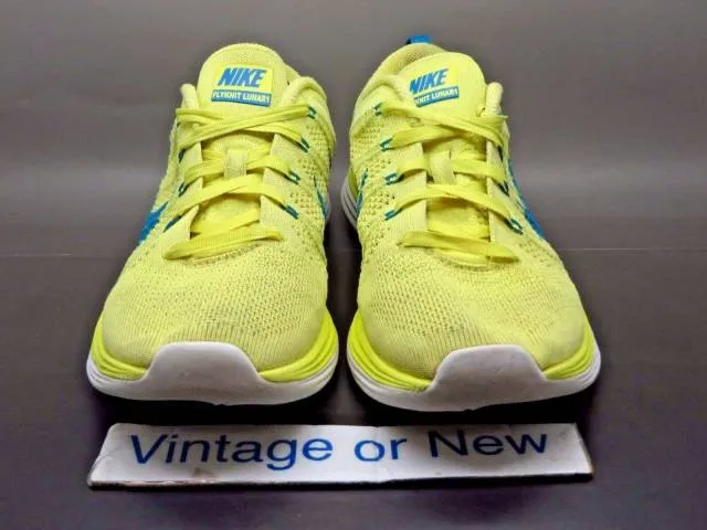 Women's Nike Flyknit Lunar+ 1 Electric Yellow Teal Runni...