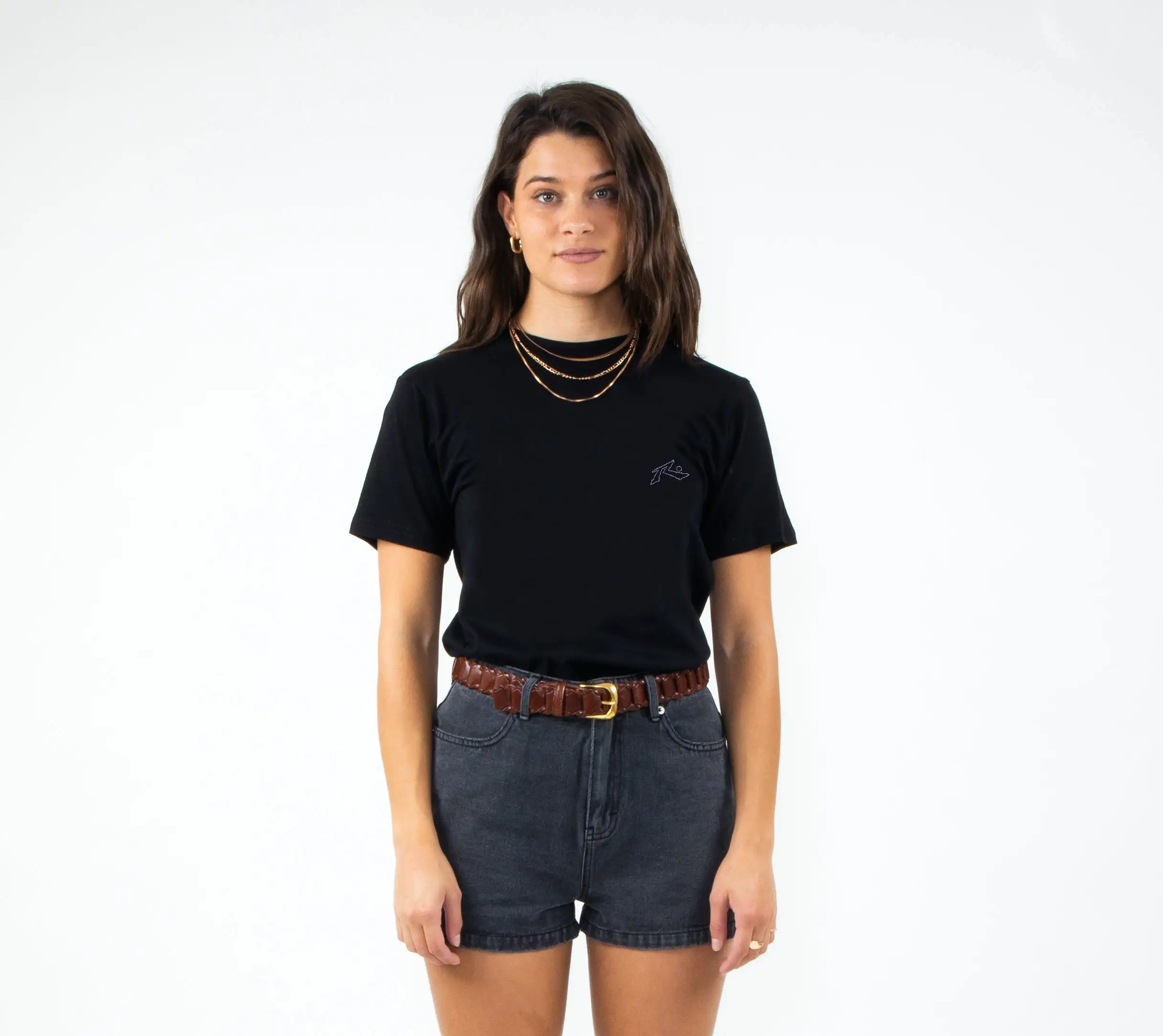 WOMENS WAY OUT SHORT SLEEVE TEE BLACK BLACK