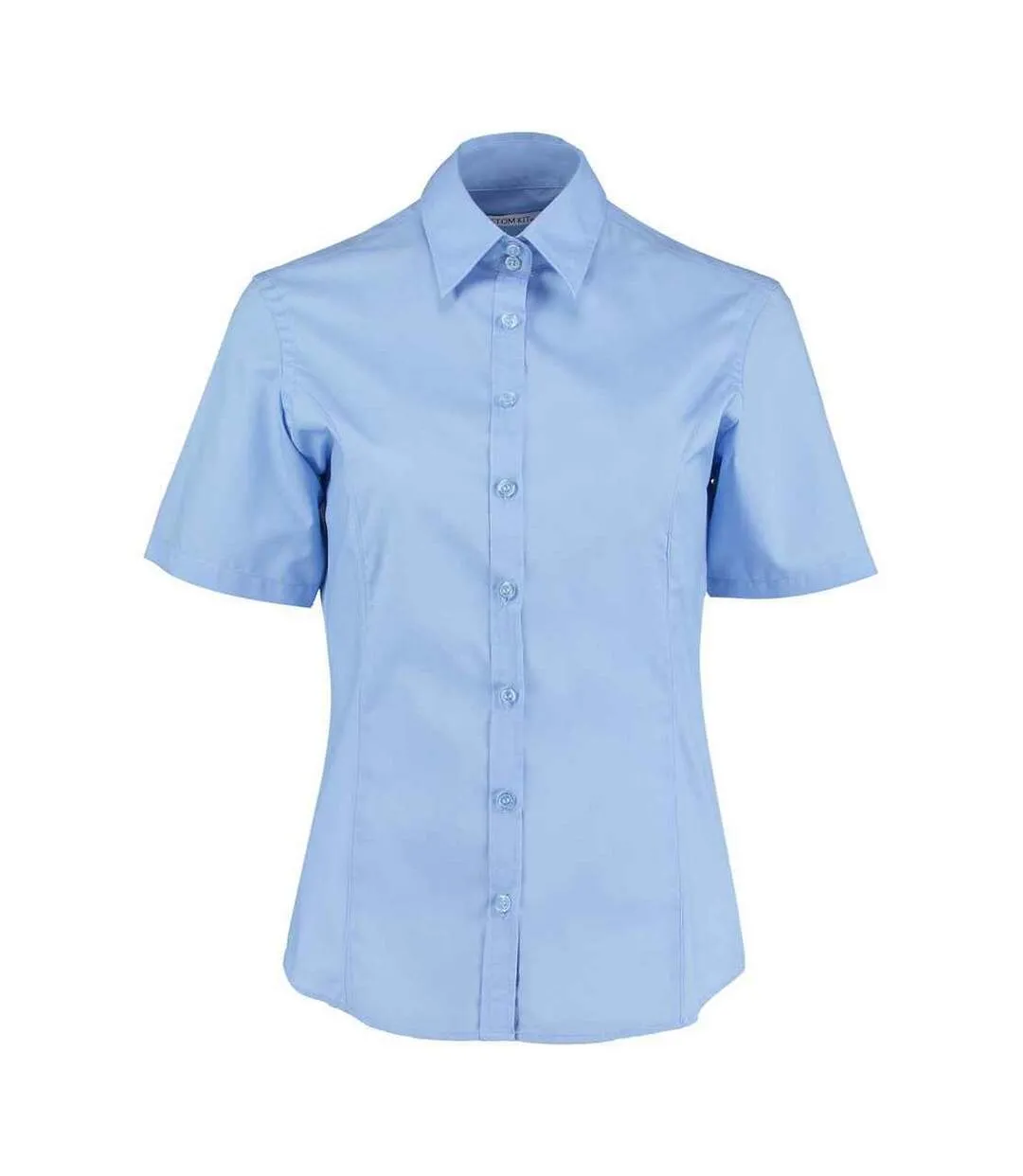 Womens/ladies short sleeve business/work shirt light blue Kustom Kit