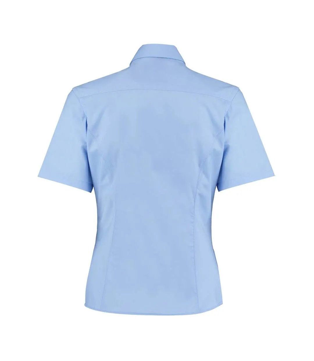 Womens/ladies short sleeve business/work shirt light blue Kustom Kit