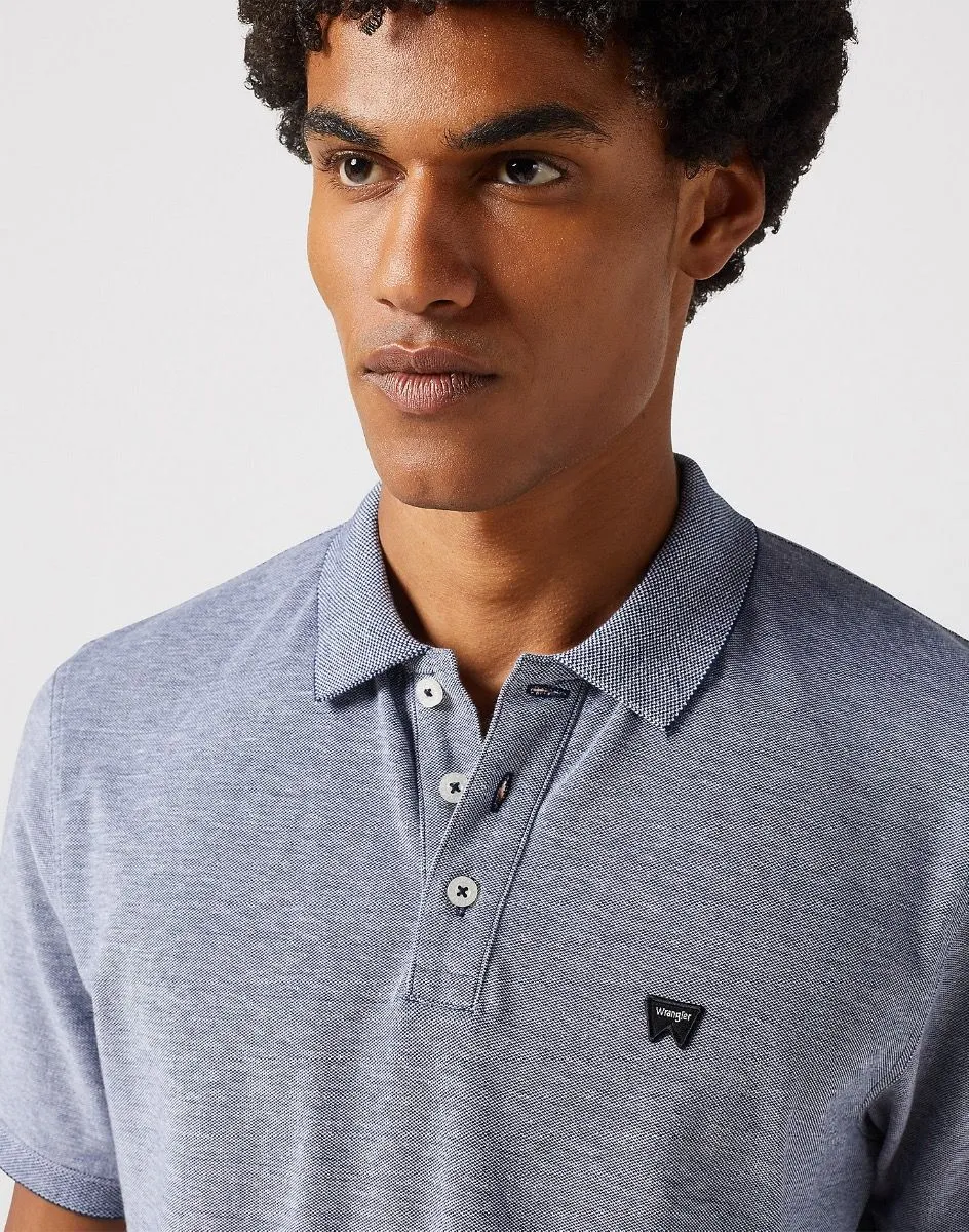 Wrangler Refined Short Sleeve Polo Shirt Navy